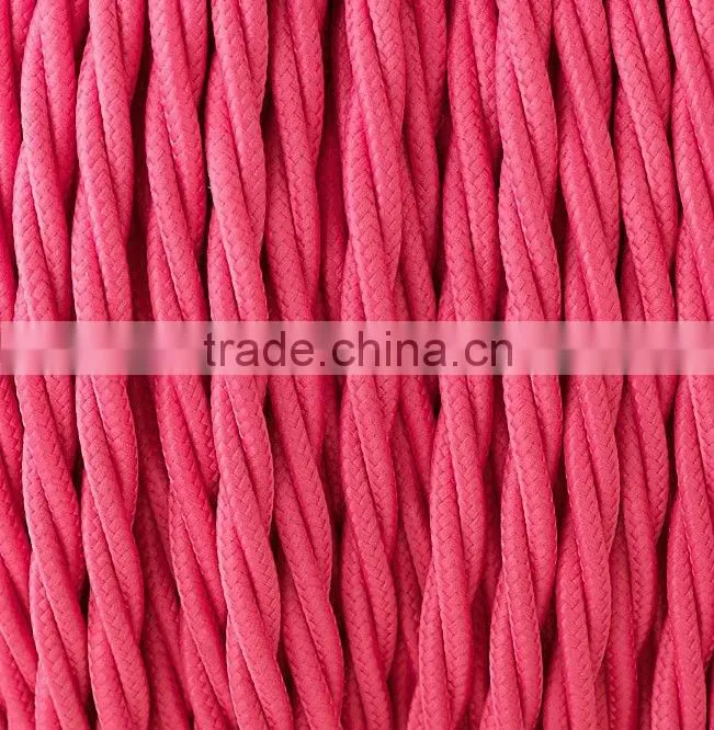 twisted braided electrical cord textile lighting lamp cable