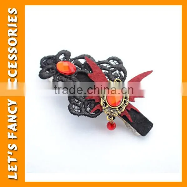 PGHD0333 High quality elegant vintage style metal hair jewelry ornaments accessory colorful flower hair clips