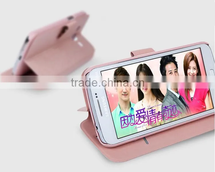Silk Pattern Flip Leather Case With Card Slot Phone Case Wholesale For Samsung Grand 2