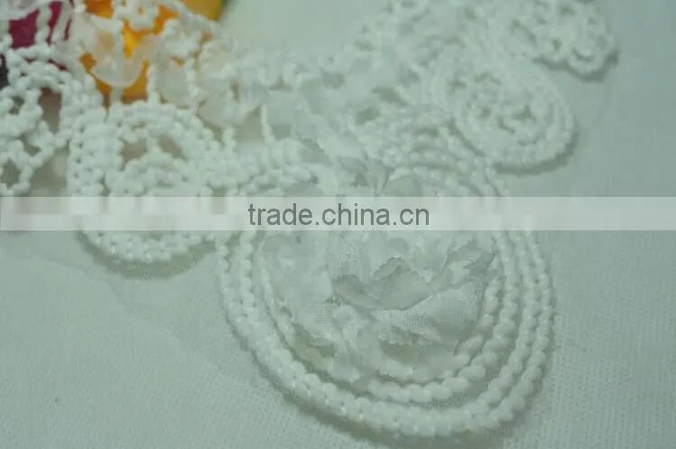 Chiffon Lace Accessory Bead Necklace Chiffon Cord Embroidery Lace Collar