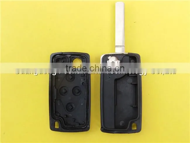 Best Price CE0523 4 Button Flip Car Blank Replacement Fob Peugeot 307 Remote Key
