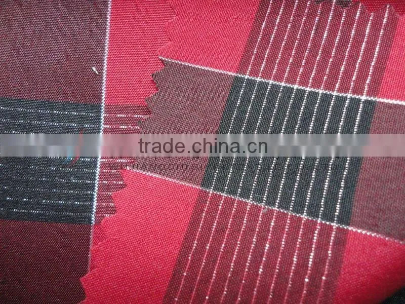 100% polyester yarn dyed check fabric