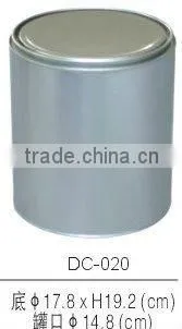 Gallon round paint tin can with handle