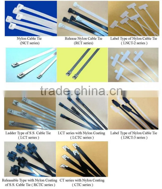 double lock cable tie, double loop cable tie, plastic cable tie 8*400