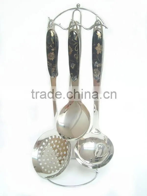 Unique hotel bakelite handle stainless steel ladle