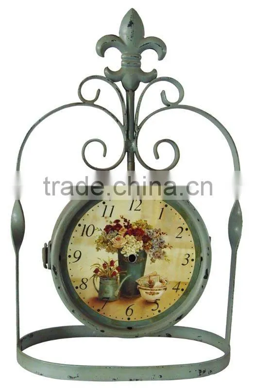 Quartz Double Sides Metal Wall Clock