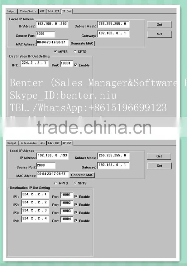 MPEG-2 4IN1 SD SDI ts ip video encoder (Embedded audio,4SDI in,ASI+IP/UDP out)
