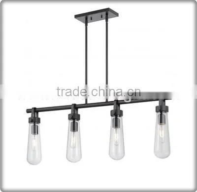 UL CUL Listed Painted Black Kitchen Pendant Lamp With 5 Edison Bulbs C50404