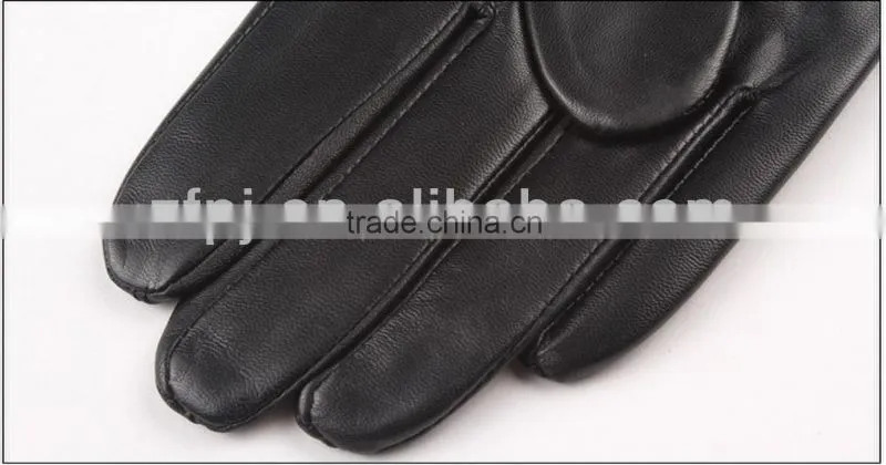 2016 new fashion men's sheepskin leather driving gloves