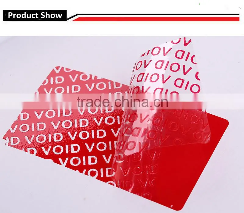 Cheapest tamper evident VOID printing paper sheets