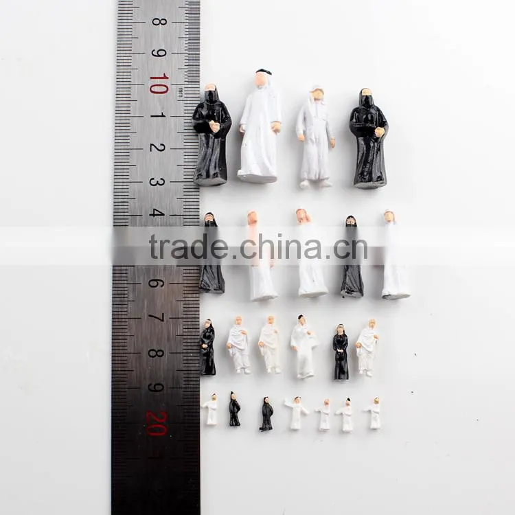 artificial model human figure ,Arab model figure, model figure in resin plastic , building model color figure for 1/100