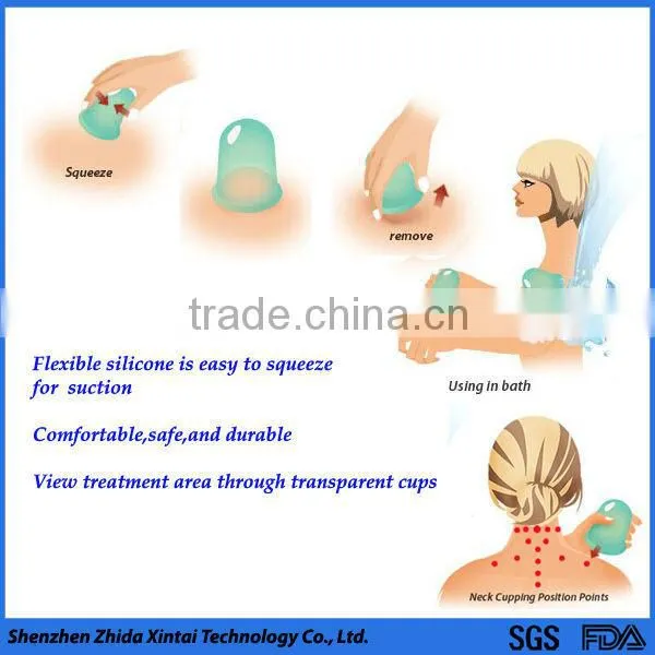 Health care product anti cellulite silicone massage suction cup