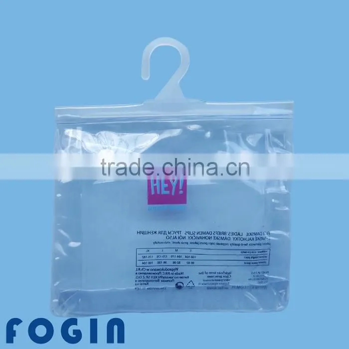 Plastic pvc garment bag with hanger