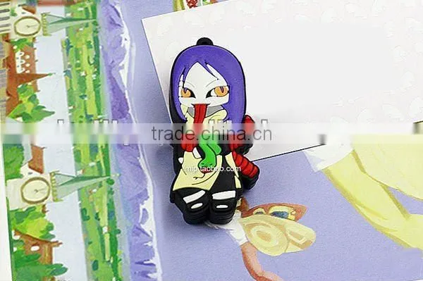 The factory manufacture high quality cartoon design silicone USB flash driver for Naruto