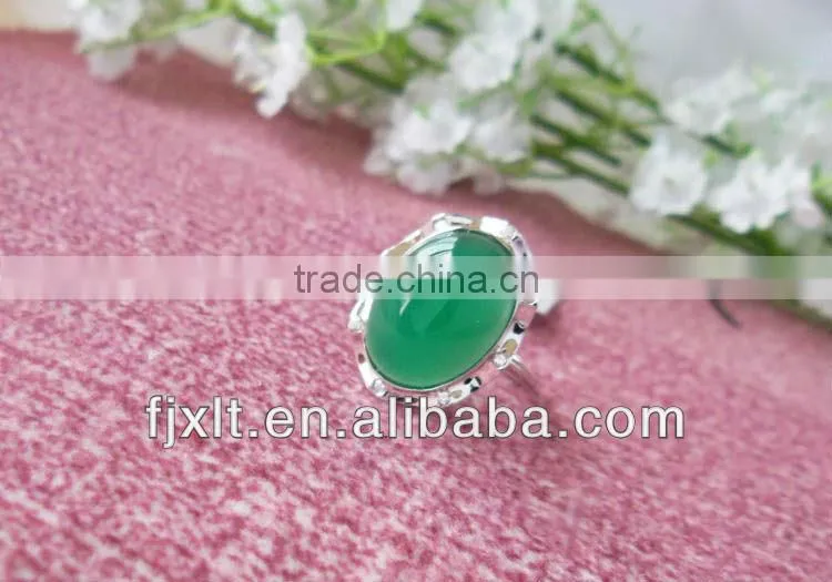 Hot Sale Newest Design 925 Sterling Silver Chrysoprase Gemstone Ring