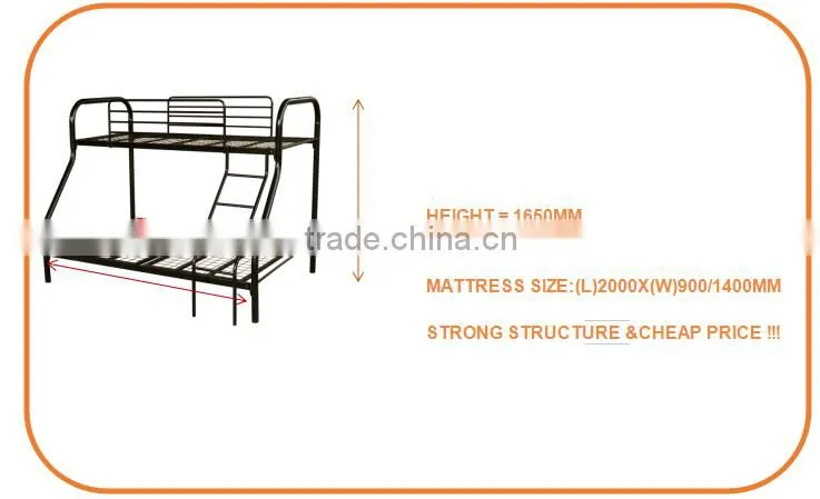 Triple 3 people bunk bed frame