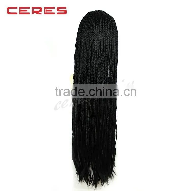 fashional micro braided lace front wigs cheap african american braided wigs for black women