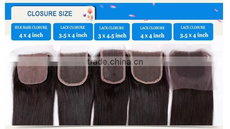 2016 New product of remy hair cheap price customized cheapest brazilian hair closure