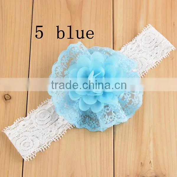 knit newborn flower lace cheap price girls knitted headband