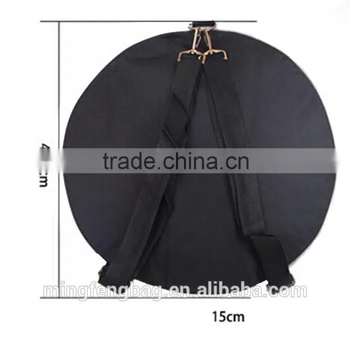 Custom High Quality Black 600D Oxford Waterproof Round Bass Drum Bag
