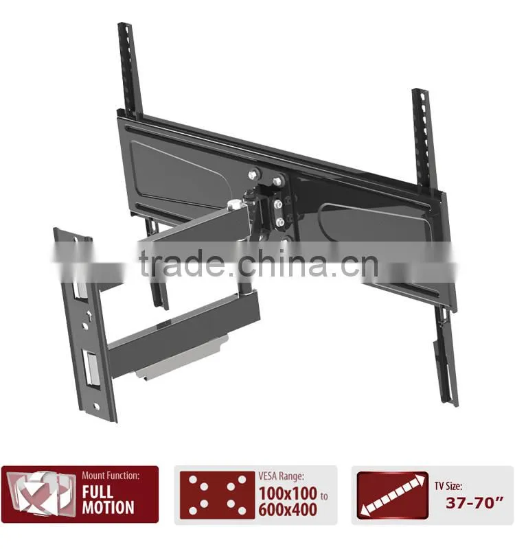 Large full motion heavy duty telescoping LCD led TV wall mount bracket for 37 ~ 70 inch