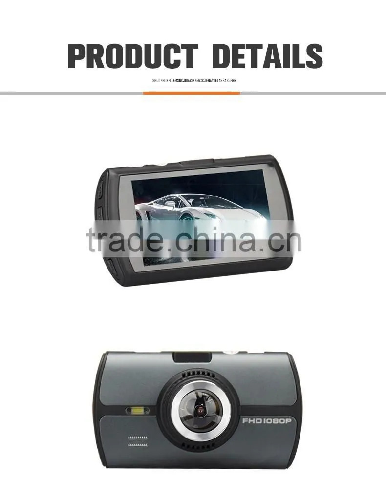 2016 New Design good quality full hd 1080p car camera dvr video recorder