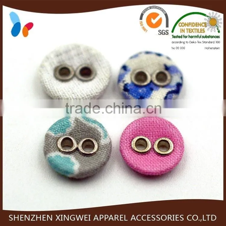 colorful 4 holes button fabric covered hole button