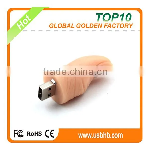 Wholesale mini gift novelty finger shape usb flash drive cartoon thumb usb pen drive