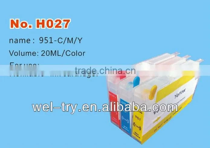 Refillable 950/951 for hp 8600/8100