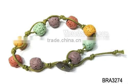 2013 Lava rock wholesale bracelet for women