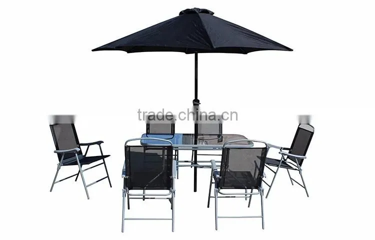 6 Seater Dining Set & Parasol for outdoor / patio / garden use