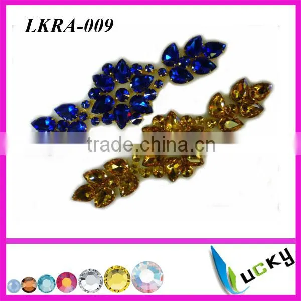 Hot Selling New Design crystal Rhinestone applique for wedding dress
