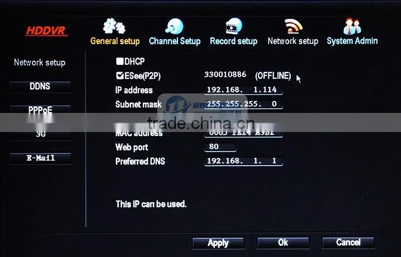 TVI DVR 1080P/720P Recorder 8CH DVR H 264 For HD TVI Camera Mobile P2P View