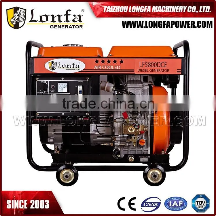 7KVA Open Type Portable Diesel Generator Electric Start