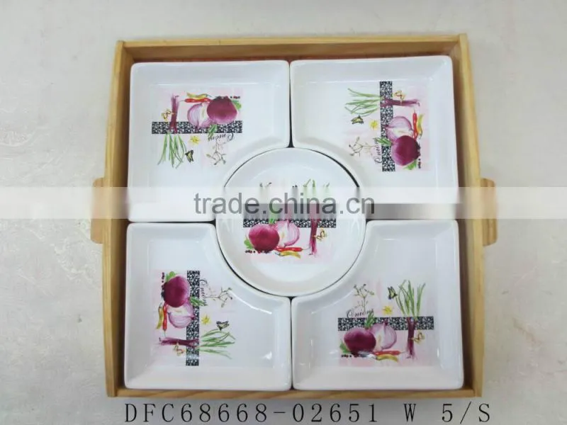 2016 new design ceramic rectanguler plate pizza plate serving dish big plate