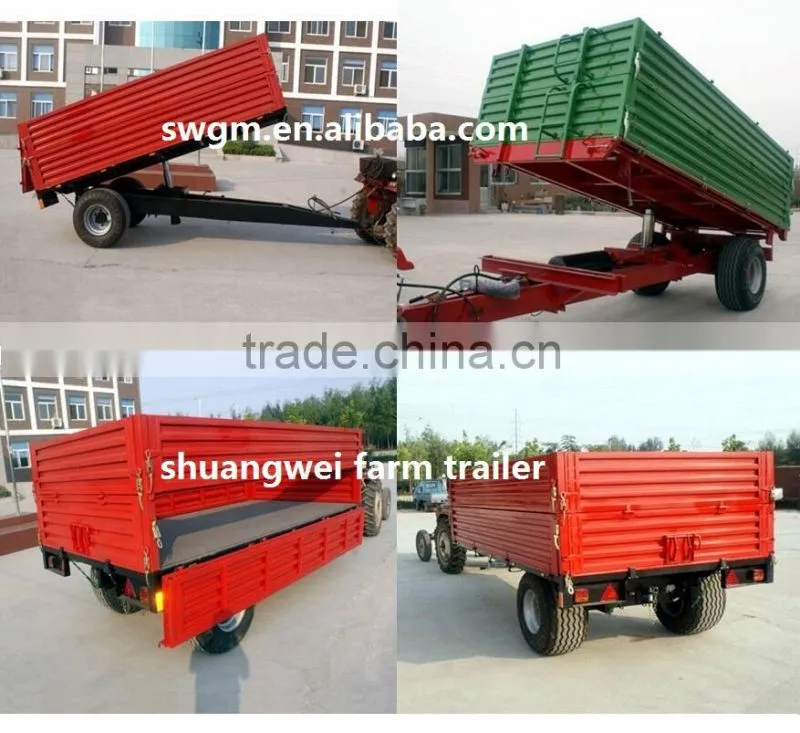7CX-5T 5 ton Rear Tipping Farm Trailer Hot selling in Africa