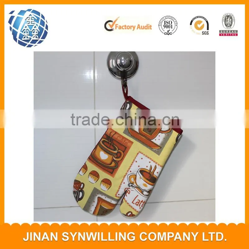 2015 hot sale 100% cotton kitchen glove/oven mitt for promotion