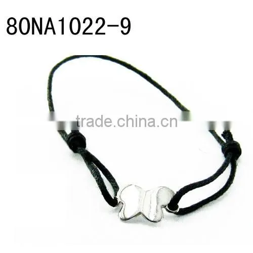 2014 New Design Unique Sterling Silver Infinity Bracelet Silver Handmade Infinity Bracelet With Color Cord