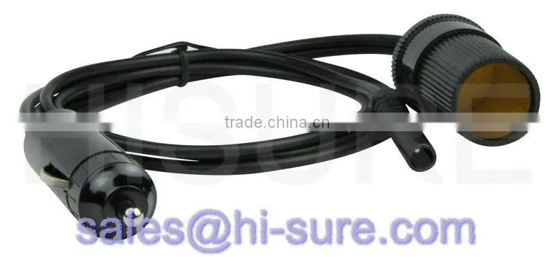 Power cable cigarette lighter to dc connector