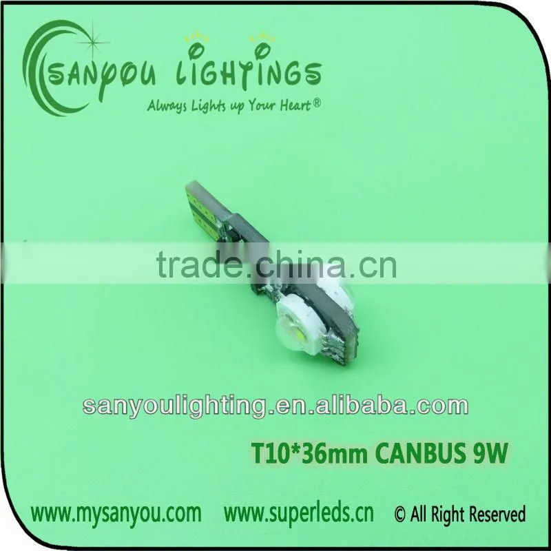 RGB 6W T10 36mm high power car led lighting car led lamp