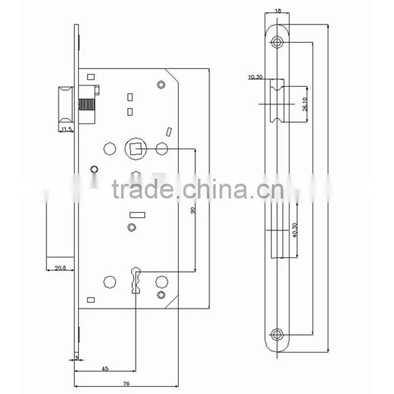 Security key locks and common key door locks with lever handle door lock