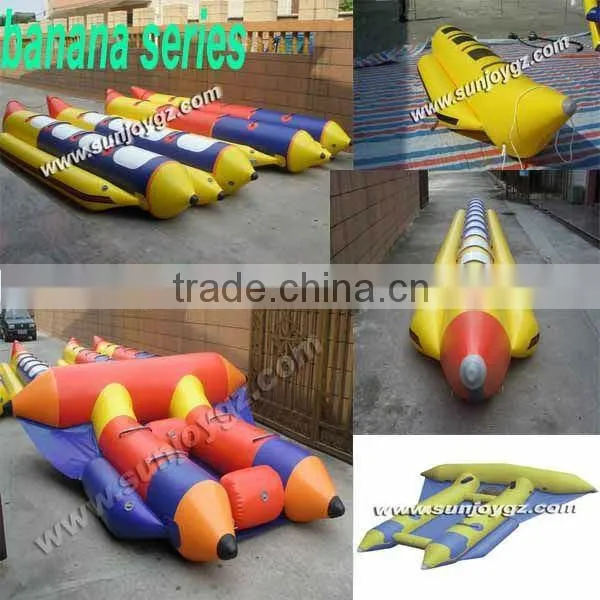 Rubber Banana Motor inflatable boat with aluminium bottom