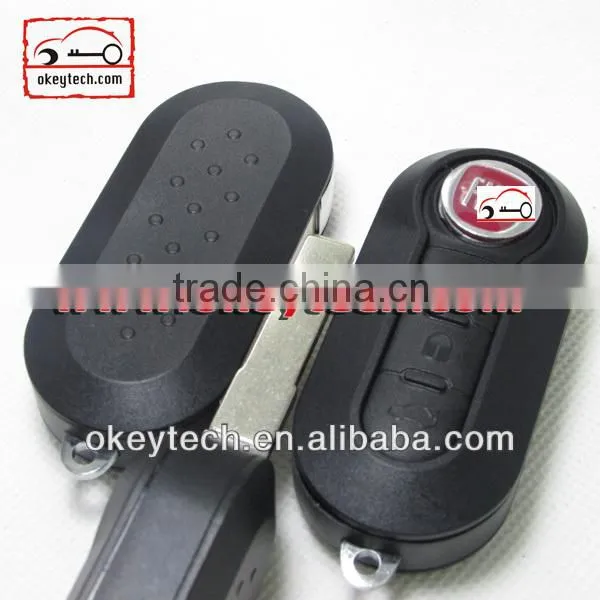 Best price car key Fiat 3 button remote key cover yellow fiat key cover