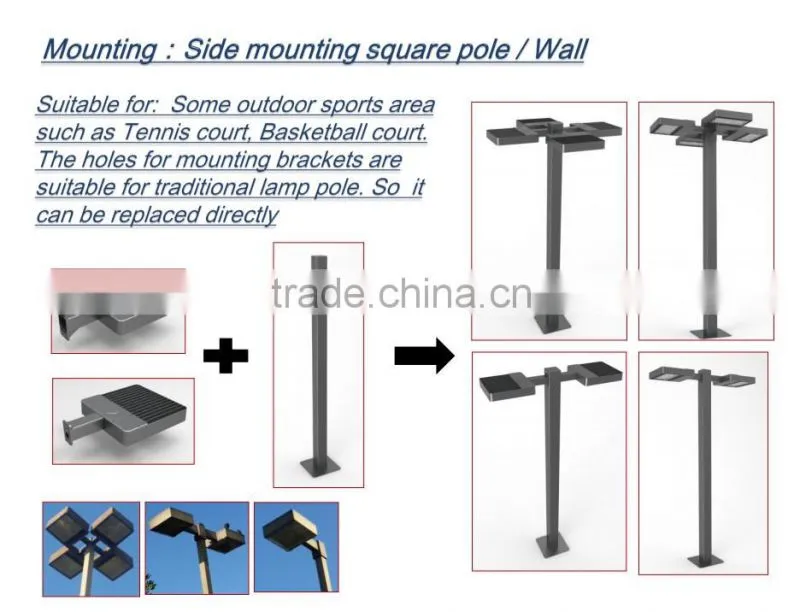 2016 New LED shoebox light retrofit kit CE/RoHS/etl/DLC certificate packing lot lighting with Meanwell driver