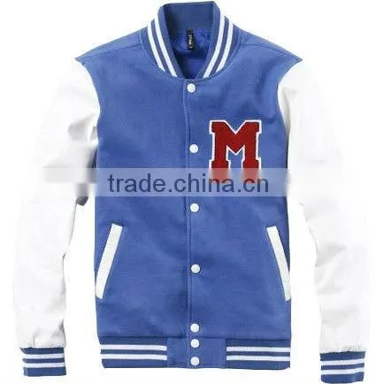 white & blue autumn children baseball jackets