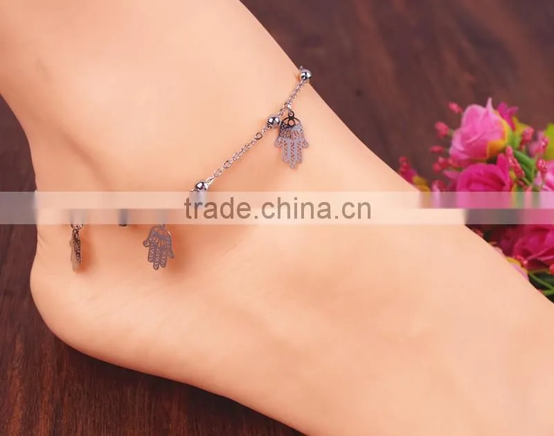 antique design A50019 silver baby anklets