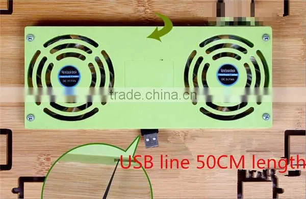 Folding study desk laptop computer desk with usb fan