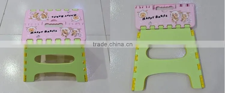 Yellow Color Plastic Folding Stools, Mini Plastic Folding Stools