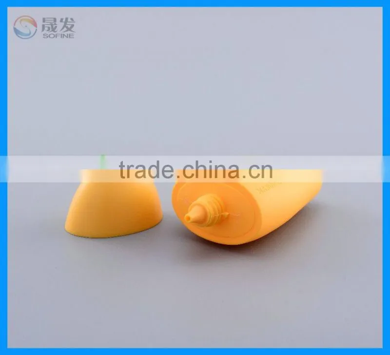 Mango shape skin care lotion bottle