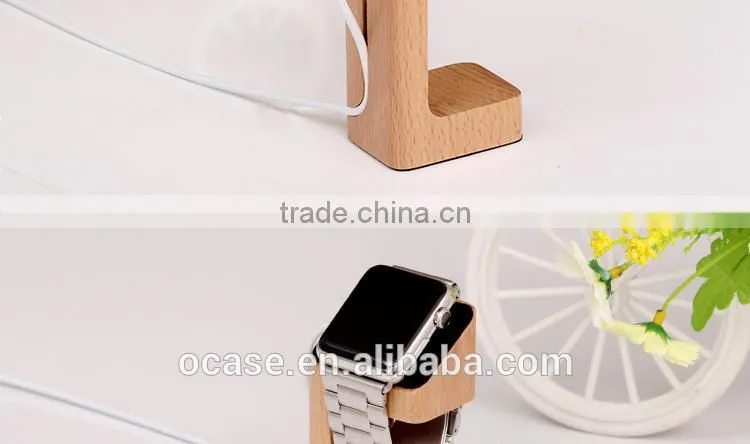 ECO-friendly Natural Wood Stand popular portable charger wooden stand for Apple Watch Stand